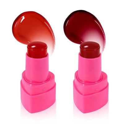 KALYFADIO 2er-Pack Jelly Blush Stick für Wangen, Kühlender Wasser-Jelly-Tönungsstift, Feuchtigkeitsspendender Lippen- und Wangentönungsstift, Lang anhaltend, Tierversuchsfrei, Deckkraft aufbaubar (01+03)