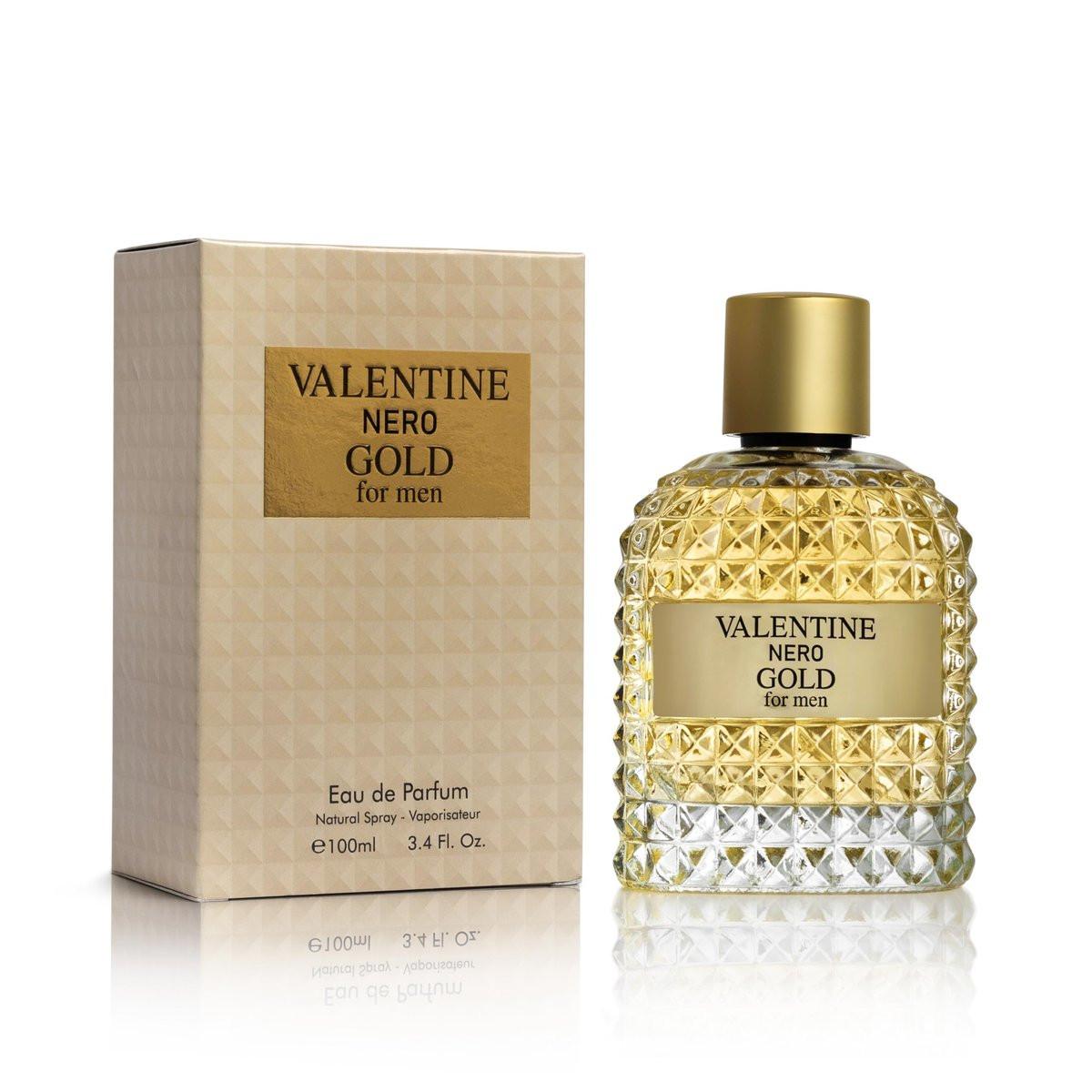 URBAN COLLECTION Valentine Nero Gold Cologne für Männer – Warm, würzig, holzig mit Amber & Vanille – 100 ml
