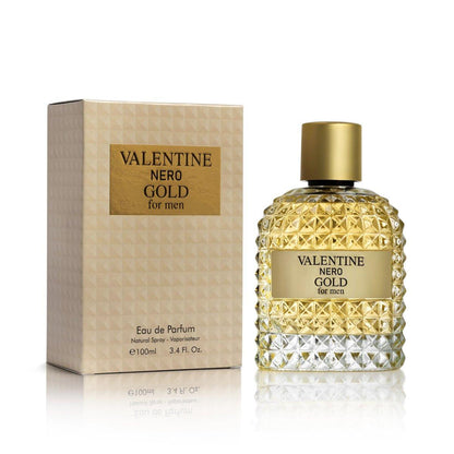 URBAN COLLECTION Valentine Nero Gold Cologne für Männer – Warm, würzig, holzig mit Amber & Vanille – 100 ml