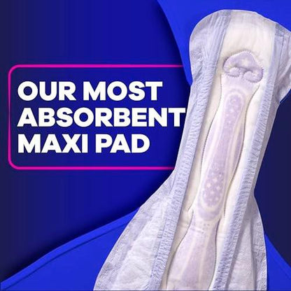 Always Maxi Overnight Damenbinden mit Flügeln, Größe 6, ultimative saugstarke Nachtvorlage, unparfümiert, bis zu 100% auslaufsicherer Schutz, 21 Stück