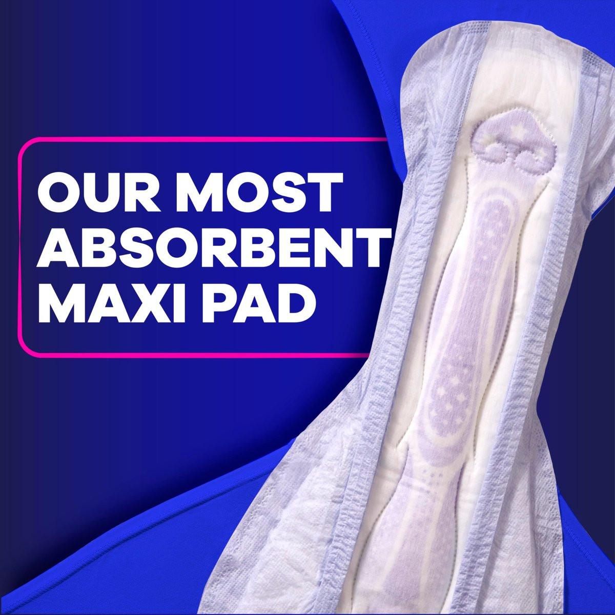 Always Maxi Overnight Damenbinden mit Flügeln, Größe 6, ultimative saugstarke Nachtvorlage, unparfümiert, bis zu 100% auslaufsicherer Schutz, 21 Stück