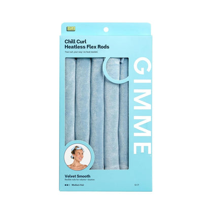 Gimme Beauty Chill Curl Heatless Flex Rods – Sanfte & biegsame Lockenwickler für mühelose Locken über Nacht – 6 Stück für mittleres Haar