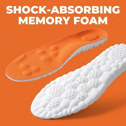 Comfort 365 Steppers Einlegesohlen - Weiche Memory-Schaum-Massage-Cloud-Einlagen für Männer und Frauen - Plantarfasziitis-Einlegesohlen mit Fußgewölbeunterstützung für Schuhe, Arbeitsstiefel, Turnschuhe (US M 11-13)