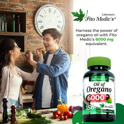 FITO MEDIC'S Lab | Oreganoöl | 150 Weichkapseln | Oregano Öl | Pflanzliches Nahrungsergänzungsmittel