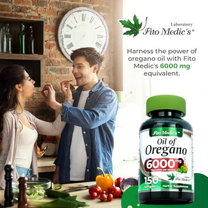FITO MEDIC'S Lab | Oreganoöl | 150 Weichkapseln | Oregano Öl | Pflanzliches Nahrungsergänzungsmittel