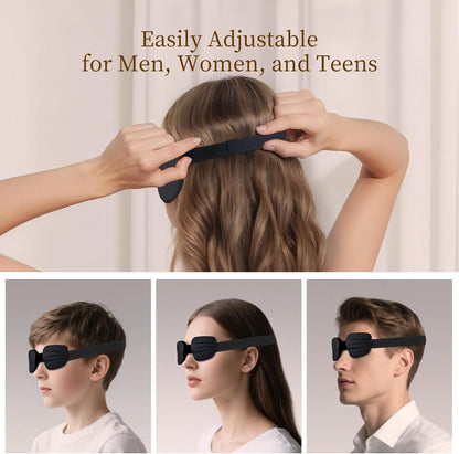 CLOZIA Schlafmaske für Männer und Frauen, verstellbare Schlafbrille, blickdichte Augenmaske für erholsamen Schlaf, weich und bequem für Reisen und Schichtarbeit, Schwarz