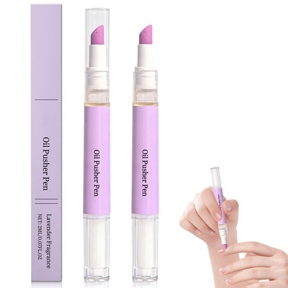 2er-Set 2-in-1 Nagelhautöl-Stift mit Keramikspitze – Sanfter Nagelhautschieber & Pflegeöl für trockene, geschädigte Nägel, Nagelhaut, Nagelfalz – Feuchtigkeit, Stärkung, Glanz
