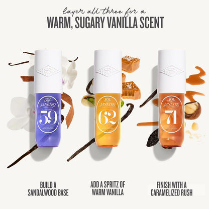 Sol de Janeiro Vanilla Lovers Duftmist Set – Cheirosa 62, 71 & 59 – 3 x 90 ml (3er-Pack)
