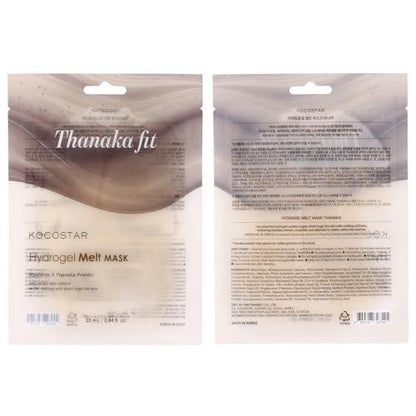 KOCOSTAR Thanaka Hydrogel Melt Mask – Patentiert mit Eukalyptus-Lyocell, Thanaka & Hyaluronsäure – Verbessert die Hauttextur – Hypoallergen, Koreanische Hautpflege, 4er-Pack