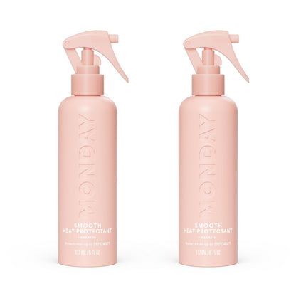 MONDAY HAIRCARE SMOOTH Hitzeschutz mit Keratin – 6 oz für ein glattes, gepflegtes Finish (2er-Pack)