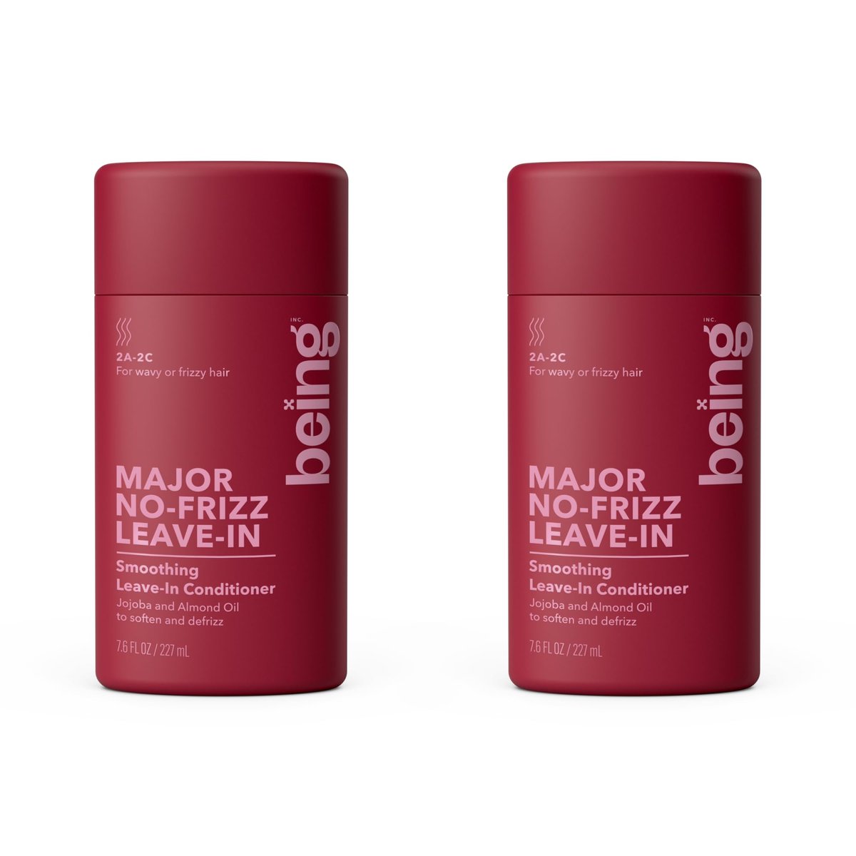 being MAJOR NO-FRIZZ Glättender Leave-In Conditioner mit Jojoba- und Mandelöl 227ml (2er-Pack)