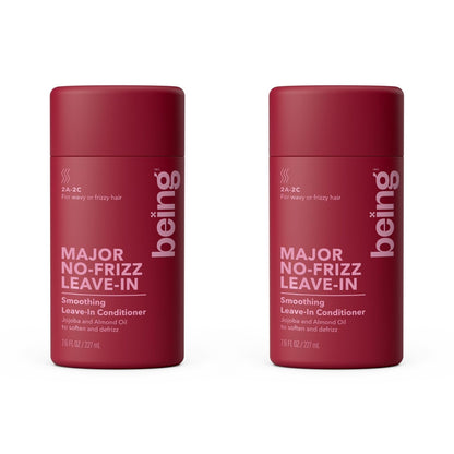 being MAJOR NO-FRIZZ Glättender Leave-In Conditioner mit Jojoba- und Mandelöl 227ml (2er-Pack)