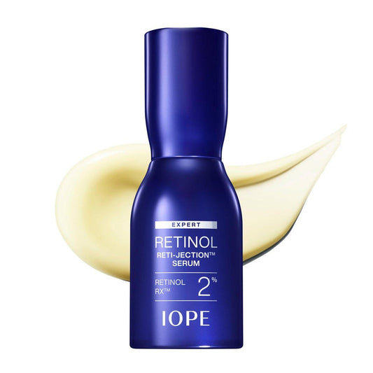 IOPE Expert Retinol RX 2% Reti-Jection Serum – Anti-Aging Nachtserum – Glättet sichtbar Falten, strafft die Haut und verfeinert die Poren – Wirksam & Sanft – 30 ml