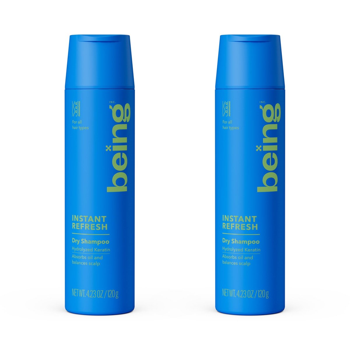 BEING INSTANT REFRESH Trockenshampoo mit Keratin 4,23 oz (Packung mit 2)
