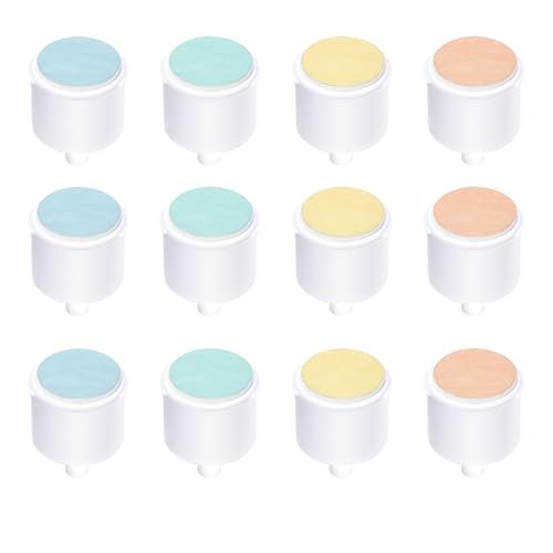 Qunlions life Ersatzpads kompatibel mit Frida Baby Elektrischer Nagelfeile, 12 Stück Babynageltrimmer-Pads Schleifköpfe für Neugeborene und Erwachsene (4 Farben)