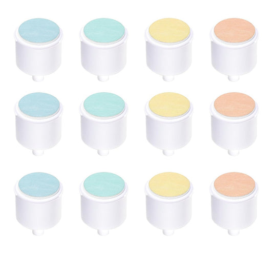 Qunlions life Ersatzpads kompatibel mit Frida Baby Elektrischer Nagelfeile, 12 Stück Babynageltrimmer-Pads Schleifköpfe für Neugeborene und Erwachsene (4 Farben)