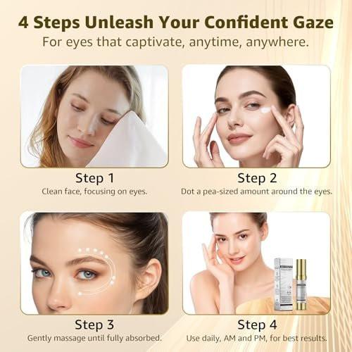 15S Instant Eye Tightener Cream – Firmx Eye & Face Cream mit PDRN, Panthenol, 0,7 Fl Oz – Sofortige Straffung für Augenringe, Tränensäcke & Falten