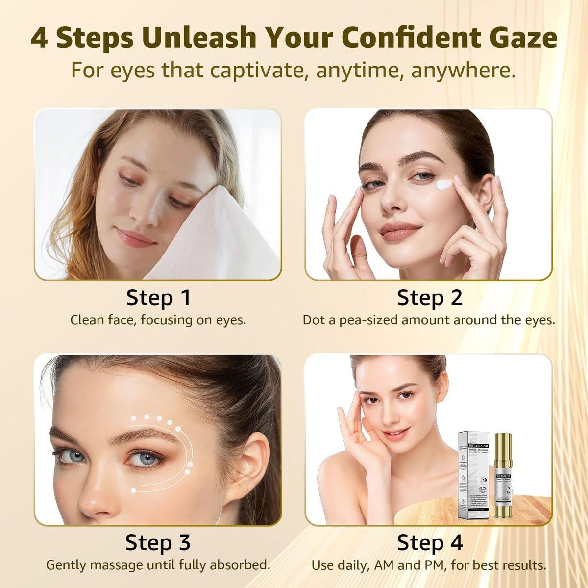 15S Instant Eye Tightener Cream – Firmx Eye & Face Cream mit PDRN, Panthenol, 0,7 Fl Oz – Sofortige Straffung für Augenringe, Tränensäcke & Falten