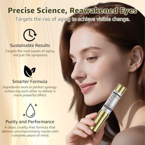15S Instant Eye Tightener Cream – Firmx Eye & Face Cream mit PDRN, Panthenol, 0,7 Fl Oz – Sofortige Straffung für Augenringe, Tränensäcke & Falten