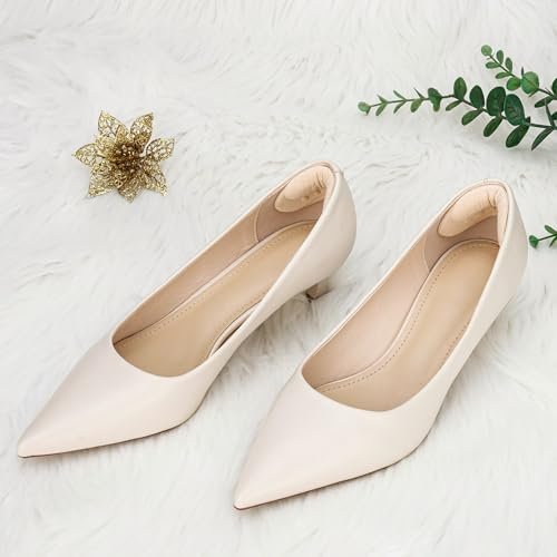 6 Paar Fersenpolster für lose Schuhe – Fersengriffe für Damen & Herren, Anti-Rutsch-Ferseneinlagen gegen Blasen & Fersenschmerzen, Ferseneinlagen für Schuhe (Beige)