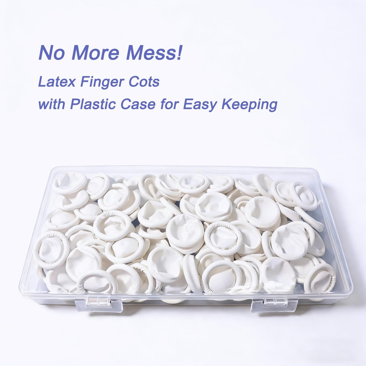 Einweg-Fingerlinge aus Latex, Medium Größe wasserdichte Fingerschutz, rutschfeste puderfreie Fingersleeves für Elektronikreparatur, Basteln, Nagelkunst & Haushalt (ca. 105 Stück)