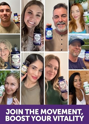 Lunakai USA Hergestellte Safran-Ergänzung für Frauen & Männer 176 mg – 8-in-1 Safranextrakt-Kapseln mit Rhodiola & Mucuna für tägliche Stimmung, Konzentration & Augengesundheit, Nicht-GVO, 60 Stück