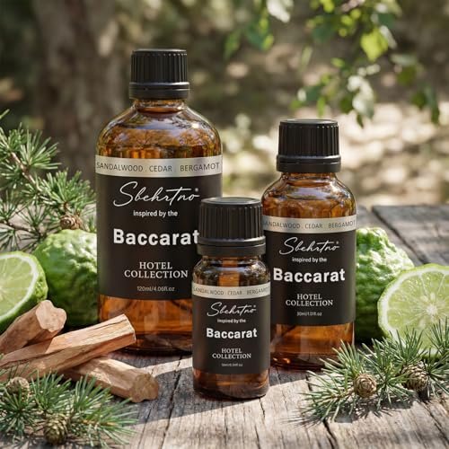 Hotel Collection Diffuser Oil – Inspiriert vom Baccarat Hotel Duft – Sandelholz, Bergamotte & Zedernholz – für Duft- und Wasserlose Diffuser (0,34 Fl Oz (1er Pack))