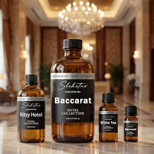 Hotel Collection Diffuser Oil – Inspiriert vom Baccarat Hotel Duft – Sandelholz, Bergamotte & Zedernholz – für Duft- und Wasserlose Diffuser (0,34 Fl Oz (1er Pack))