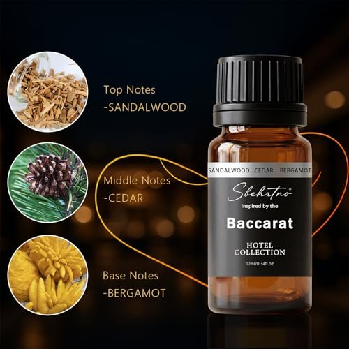 Hotel Collection Diffuser Oil – Inspiriert vom Baccarat Hotel Duft – Sandelholz, Bergamotte & Zedernholz – für Duft- und Wasserlose Diffuser (0,34 Fl Oz (1er Pack))
