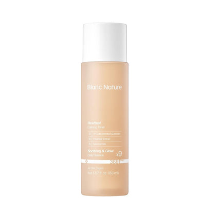 Blanc Nature Heartleaf Calming Toner – Beruhigender & Feuchtigkeitsspendender Toner für alle Hauttypen mit Heartleaf-Extrakt, Centella Asiatica und Panthenol – Koreanische Hautpflege für Glas-Haut, 150 ml