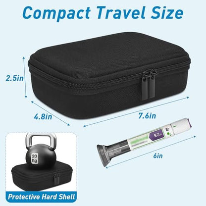 Etui für Zepbound oder Mounjaro Injektor-Pens – TSA-geprüft für Reise & täglichen Gebrauch (Schwarzes Innenfutter)