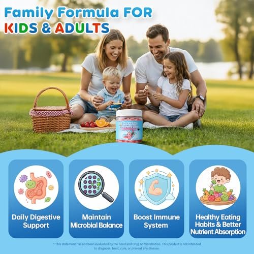 Wermut Schwarze Walnuss Nelke Para Clean für Menschen & Kinder, Kräuter-Darmgesundheits-Gummis mit Wermut, Kürbiskernen, Vitamin C, D3, Zink, Probiotika für natürliche Darmreinigung, Immununterstützung - 60 Gummis