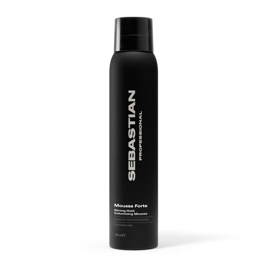 Sebastian Professional Mousse Forte | Styling-Schaum mit starkem Halt | Volumen und Fülle für Locken & Wellen mit Hitzeschutz | 200 ml