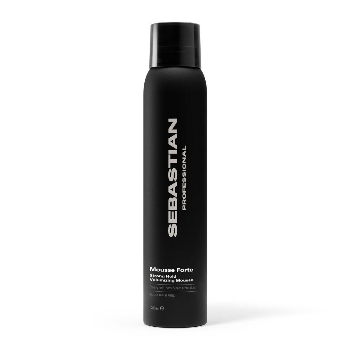 Sebastian Professional Mousse Forte | Styling-Schaum mit starkem Halt | Volumen und Fülle für Locken & Wellen mit Hitzeschutz | 200 ml