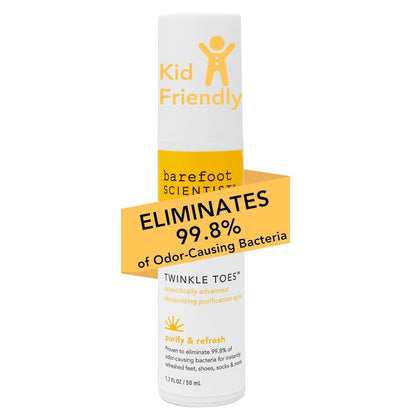 Barefoot Scientist Twinkle Toes Fußdeo - Desodorierendes Reinigungsspray für Schuhe (50 ml) - Hypoallergen, parabenfrei, phthalatfrei