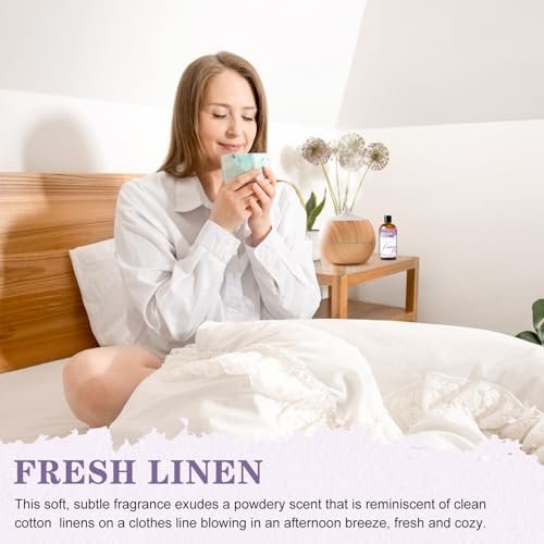 EUQEE Frische Wäsche Duftöl mit Glaspipette, 100 ml – Ätherisches Öl für Diffuser, Kerzenherstellung, DIY-Seife, Raumspray, Wäscheduft, Duft-Trocknerbälle