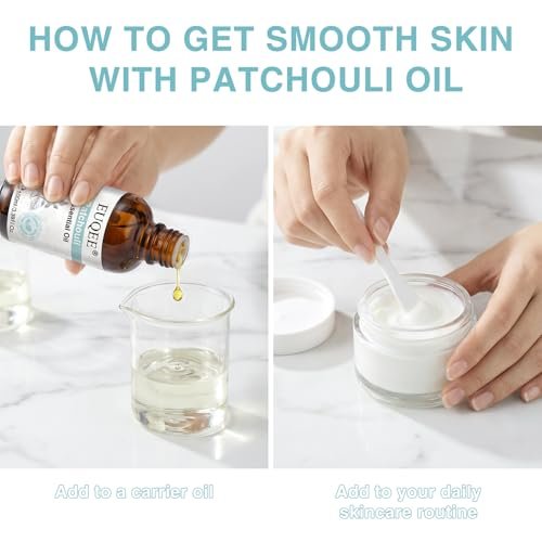 EUQEE 100 ml Patchouli-Öl – Reines ätherisches Öl für Diffuser, Massage, DIY-Seifen-, Kerzenherstellung, Haut- und Haarpflege – 3,38 Fl Oz