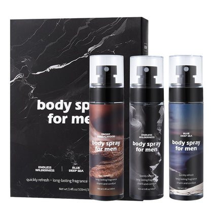 NIZENTA Body Spray für Männer – Aluminiumfreies Deodorant, Alkoholfrei, 3x 100 ml