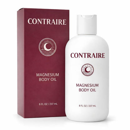 Contraire Premium Magnesiumöl für Schlaf - Reines topisches Magnesiumchlorid Körperöl - Seidig schnell einziehend, nicht klebrig, pflegend - Beruhigendes Nachtritual für tiefen erholsamen Schlaf