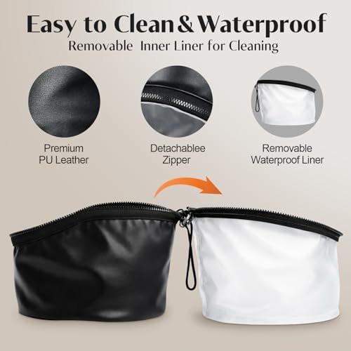 Kingsteam-Heat Cap für Tiefenpflege, 10 Heizstufen & 3 Timer-Einstellungen, PU-Leder-Heizhaube für Locken, Naturhaar & Zöpfe, für zu Hause
