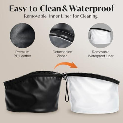 Kingsteam-Heat Cap für Tiefenpflege, 10 Heizstufen & 3 Timer-Einstellungen, PU-Leder-Heizhaube für Locken, Naturhaar & Zöpfe, für zu Hause