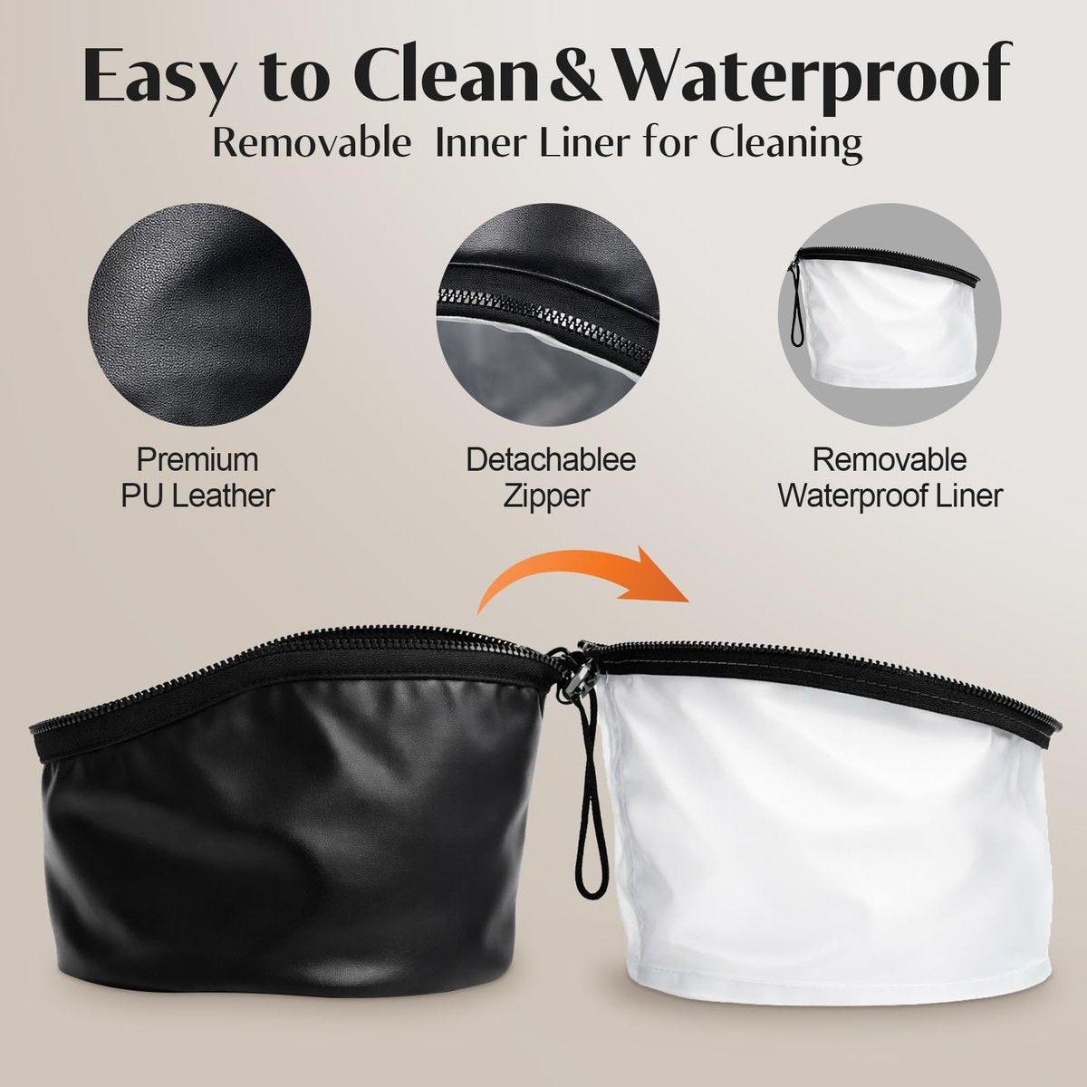 Kingsteam-Heat Cap für Tiefenpflege, 10 Heizstufen & 3 Timer-Einstellungen, PU-Leder-Heizhaube für Locken, Naturhaar & Zöpfe, für zu Hause