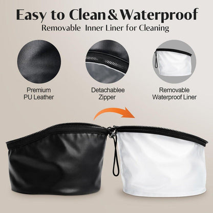 Kingsteam-Heat Cap für Tiefenpflege, 10 Heizstufen & 3 Timer-Einstellungen, PU-Leder-Heizhaube für Locken, Naturhaar & Zöpfe, für zu Hause