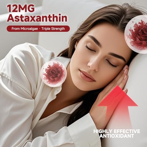 Axldrn Astaxanthin 12mg, 120 Softgels – Hochwertiges Antioxidans für Augen, Haut, Immunsystem und Durchblutung