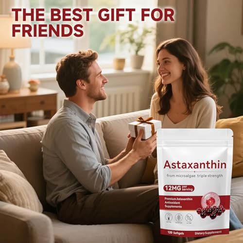 Axldrn Astaxanthin 12mg, 120 Softgels – Hochwertiges Antioxidans für Augen, Haut, Immunsystem und Durchblutung