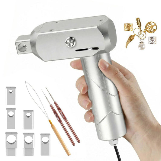 Dreadlock-Maschine der 3. Generation – patentierte Nadelrückführung, Handgerät mit 1,1 lb Aluminiumgehäuse, 6 Flechtköpfe, verwicklungsfrei für Salon & Zuhause, 2 Jahre Support