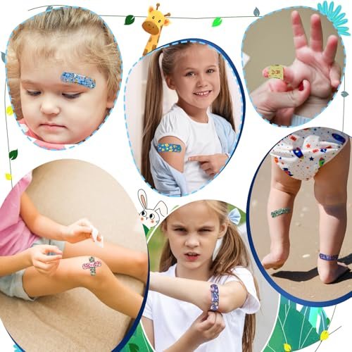 150er-Pack Kinderpflaster, Leuchtende wasserdichte Pflaster, Einheitsgröße, 5 Designs, für kleine Schnitte, Schrammen und Erste Hilfe