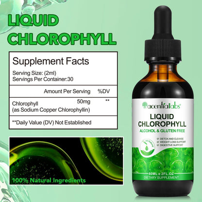 Moulis Flüssiges Chlorophyll – Tropfen zur natürlichen Körperfrische & Geruchskontrolle, 60 ml