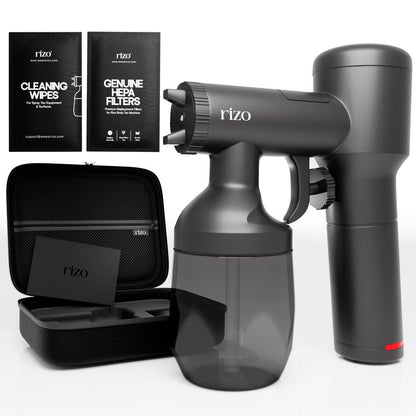 RIZO Kabelloses Spray Tan Set – Tragbare Airbrush-Bräunung für Zuhause & mobile Künstler, leichte wiederaufladbare Spray Tan Gun mit präziser Nebelkontrolle, einfach zu reinigen, professionelle Bronze-Ergebnisse