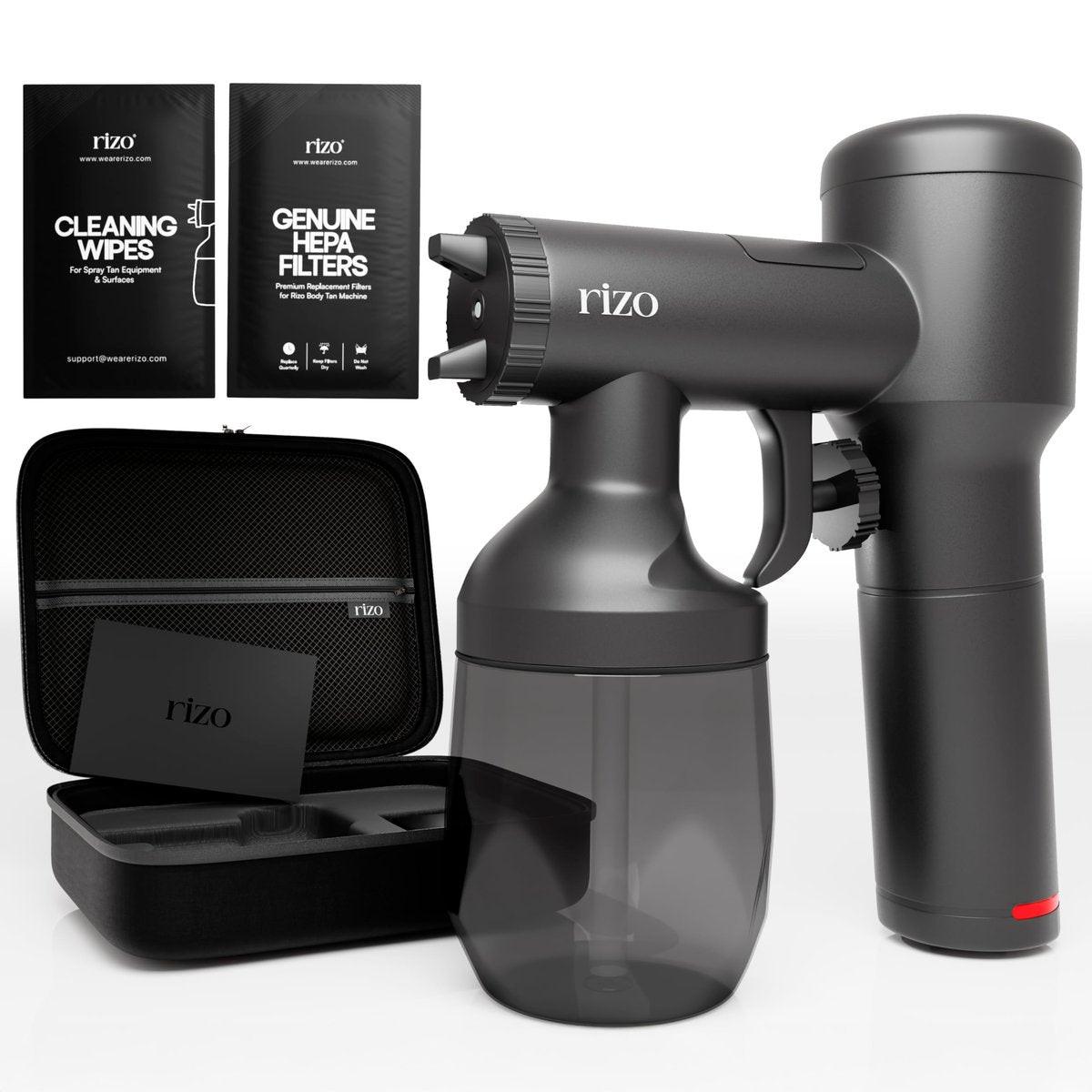 RIZO Kabelloses Spray Tan Set – Tragbare Airbrush-Bräunung für Zuhause & mobile Künstler, leichte wiederaufladbare Spray Tan Gun mit präziser Nebelkontrolle, einfach zu reinigen, professionelle Bronze-Ergebnisse